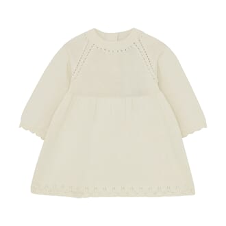 Dress LS Knit antique white - Huttelihut