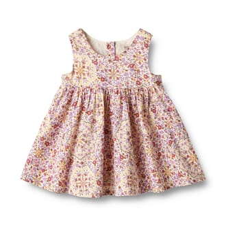 Pinafore Wrinkles Sienna carousels and flowers - Wheat