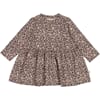 Jersey Dress Sessa winter flowers - Wheat