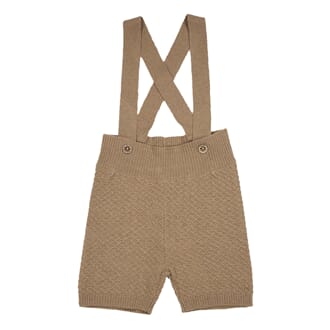 Max Baby Suspender Shorts fw18 Light Brown - MeMini