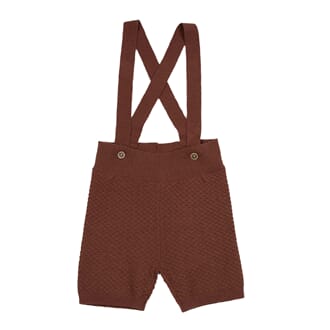 Max Baby Suspender Shorts fw18 Rust Brown - MeMini