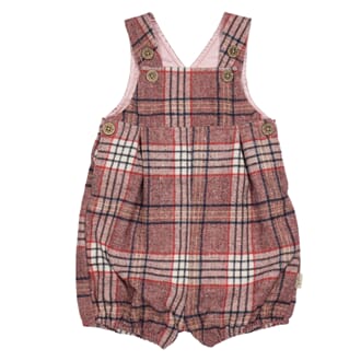 Nicholas checked romper fw19 Red Checked - MeMini