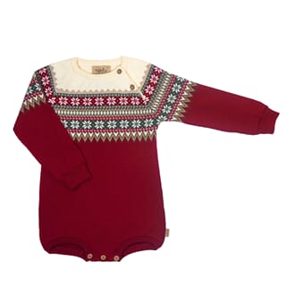 Mitt Strikkeromper Jul Red - MeMini