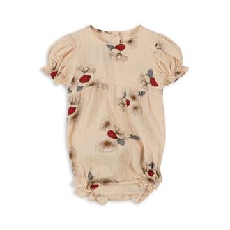 Vida Puff Sleeve Romper ladybug - Konges Sløjd