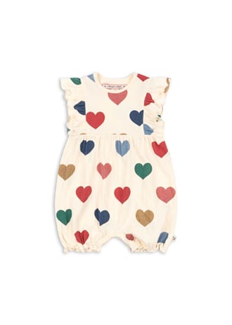 Chleo Frill Romper bon coeur coloré - Konges Sløjd