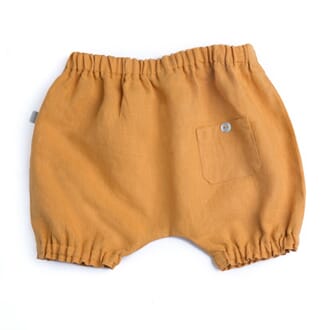 Shorts med lomme sennepsgul - Minilin