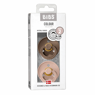 Bibs Colour str 2 (2 pk) Dark Oak & Blush
