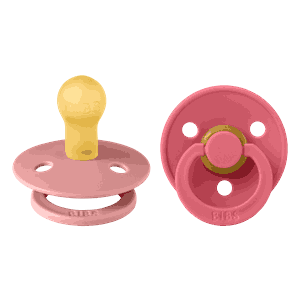 Bibs Colour str 2 (2 pk) Dusty Pink & Coral