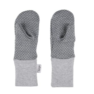 Mittens with loops light grey/pigeon blue - Kivat