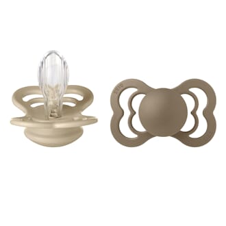 Bibs Supreme str 2 (2 pk) Vanilla & Dark Oak (silicone)