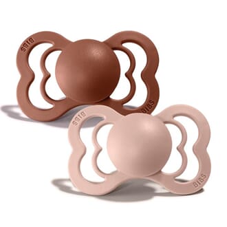 Bibs Supreme str 2 (2 pk) Woodchuck & Blush (silicone)