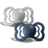 Bibs Supreme str 2 (2 pk) Cloud & Steel Blue (silicone)