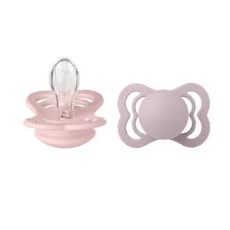Bibs Supreme str 2 (2 pk) Blossom & Dusky Lilac (silicone)