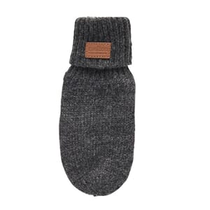 Wool Mittens Dark Grey Melange - Melton