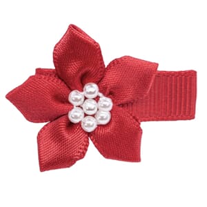 Babysløyfe blomst perler Scarlet Red - Den Lille Prikken