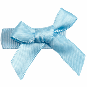 Babysløyfe sateng Light Blue - Den lille prikken