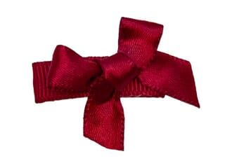Babysløyfe sateng Scarlet Red w/tails - Den lille prikken