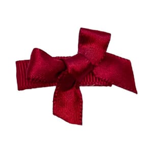 Babysløyfe sateng Scarlet Red w/tails - Den lille prikken