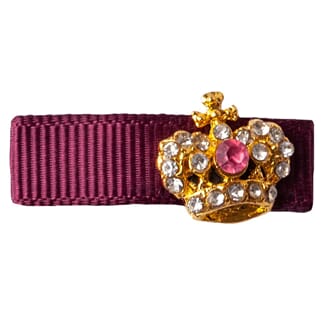 Babysløyfe mini krone Burgundy - Den lille prikken