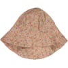 Baby Girl Sun Hat porcelain flowers - Wheat