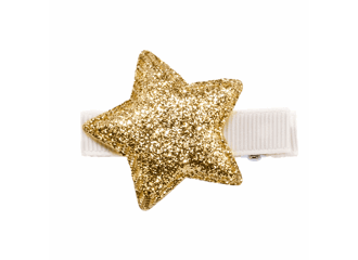 Babysløyfe Metallic Gold Stjerne - Den lille prikken