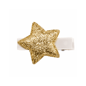 Babysløyfe Metallic Gold Stjerne - Den lille prikken