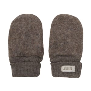 Mittens Wool Fleece brown mel - Huttelihut