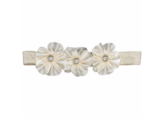 Hårbånd tre blomster Antique White - Den Lille Prikken