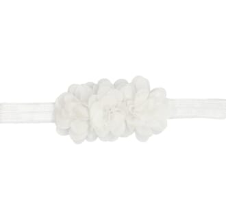 Hårbånd chiffonblomster White - Den Lille prikken