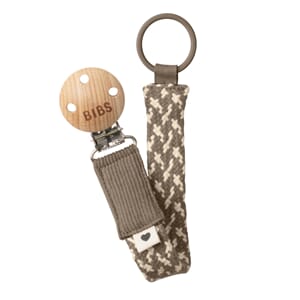 Pacifier Clip dark oak / vanilla - Bibs