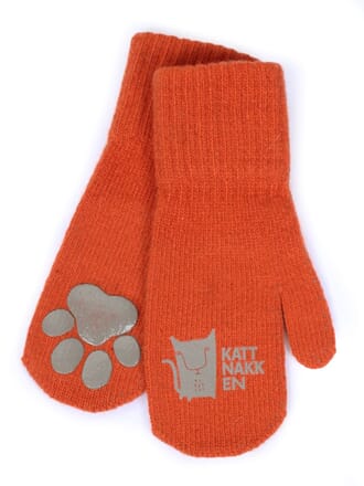 Long magic mittens orange love - Kattnakken