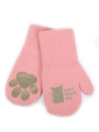 Long magic mittens rosa - Kattnakken