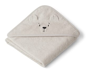 Albert Hooded Towel polar bear sandy - Liewood