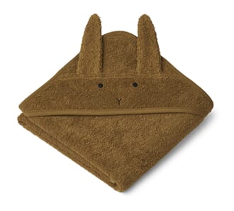 Albert Hooded Towel rabbit olive green - Liewood