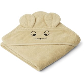 Albert hooded towel mouse wheat yellow - Liewood
