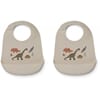 Tilda Silicone Bib 2-Pack dino sandy mix - Liewood