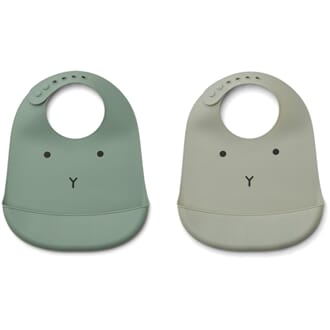Tilda Silicone Bib 2-Pack rabbit mint mix - Liewood