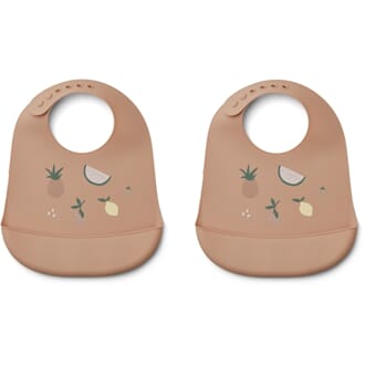 Tilda Silicone Bib 2-Pack fruit pale tuscany - Liewood