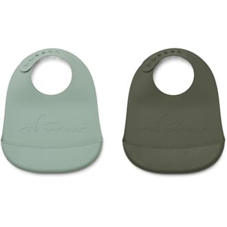 Tilda bib 2-pack dino peppermint/green - Liewood