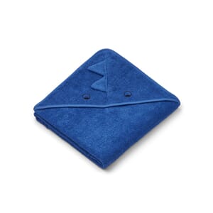 Augusta hooded towel dino/surf blue - Liewood