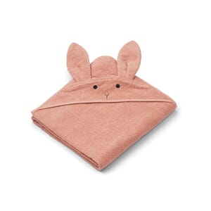 Augusta hooded towel rabbit dusty coral - Liewood