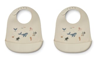Tilda Silicone Bib 2-Pack sea creature - Liewood