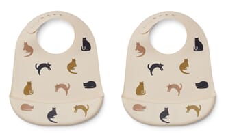 Tilda Silicone Bib 2-Pack miauw  - Liewood