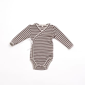 Kimono Baby body Stripes - Lillli & Leopold