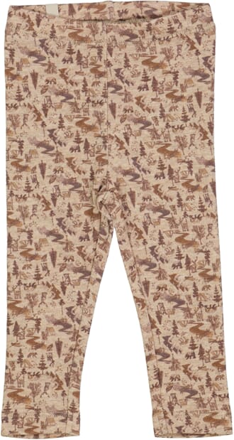 Wool Leggings khaki wild life - Wheat