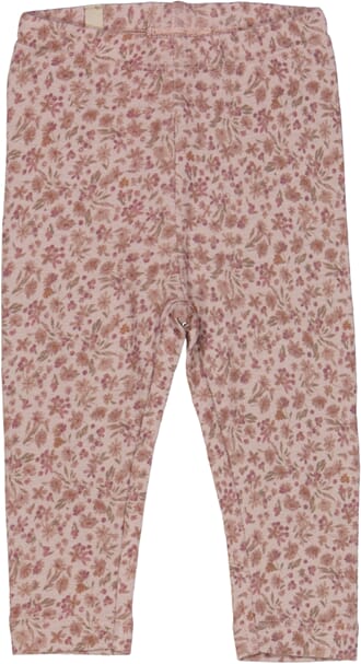 Wool Leggings powder flowers - Wheat