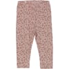 Wool Leggings powder flowers - Wheat