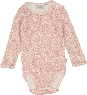 Body Gatherings Wool LS ivory flowers - Wheat