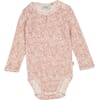Body Gatherings Wool LS ivory flowers - Wheat