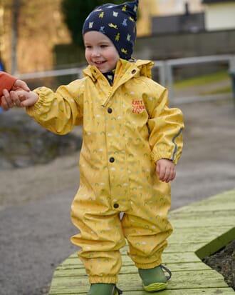 Babyregndress Dugg bananskum - Kattnakken